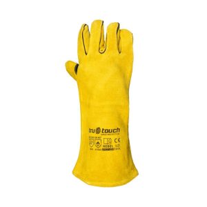 Tru Touch Yellow Lined Welders Superior Elbow Length Gloves